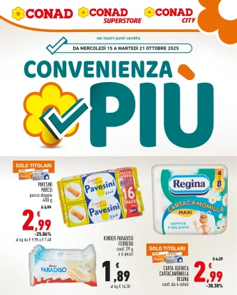 Volantino Conad Convenienza Più fino al 21 dal 15/10/2025
