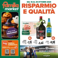 Volantino Famila Market Risparmio e Qualità 16 al 29/10/2025