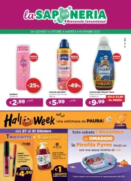 Volantino La Saponeria Settimana da Paura dal 16/10 al 4/11/2025