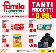 Volantino Famila Superstore Prodotti a 0.99€ fino al 29/10/2025