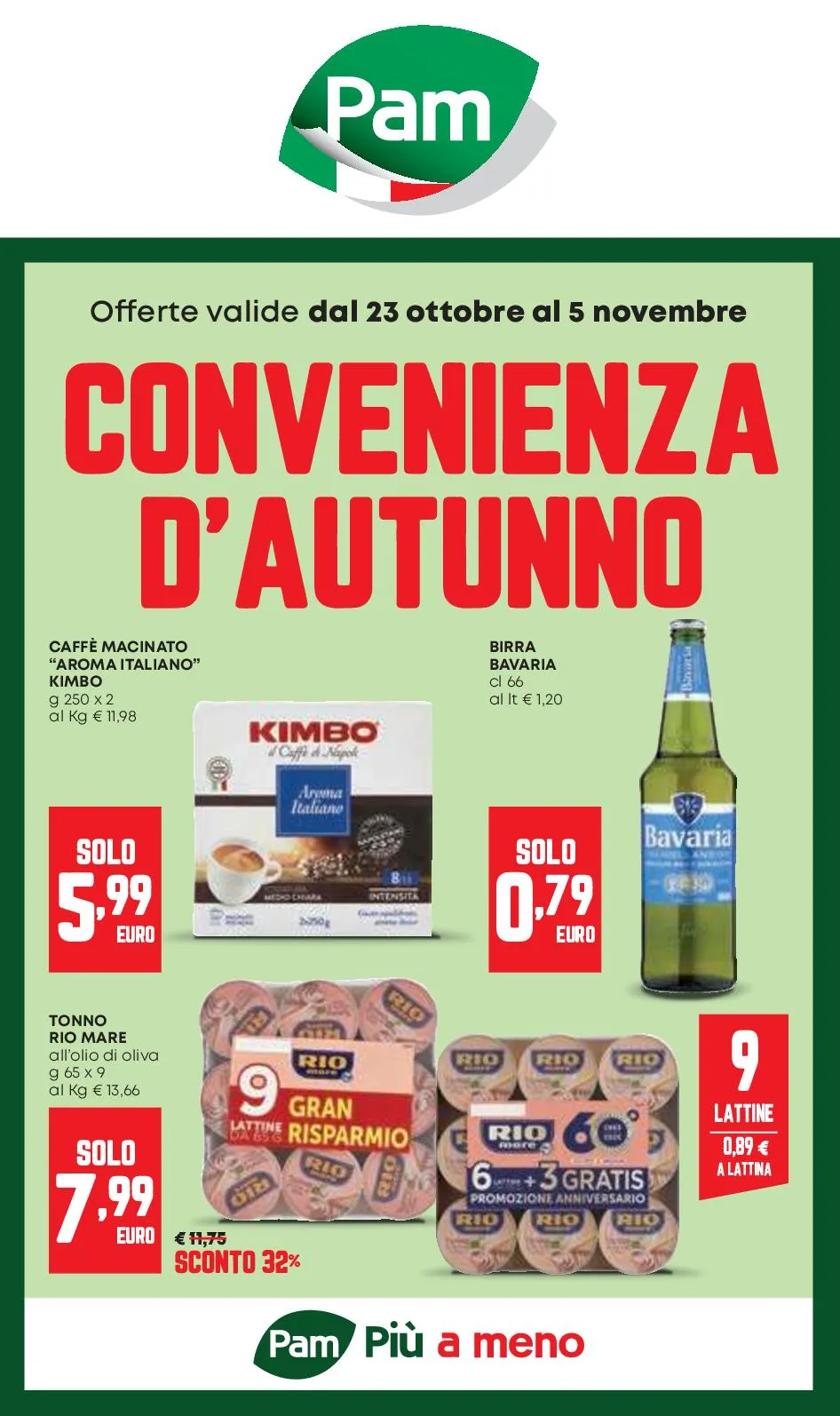 Volantino Pam Convenienza d’Autunno dal 23/10 al 5/11/2025