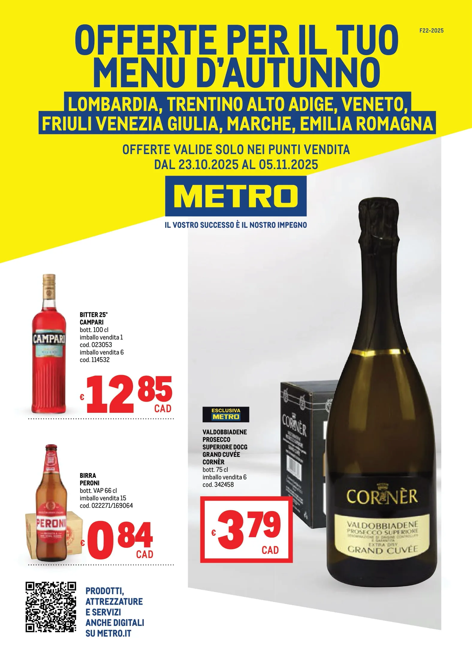 Volantino Metro Menù d’Autunno dal 23/10 al 5/11/2025