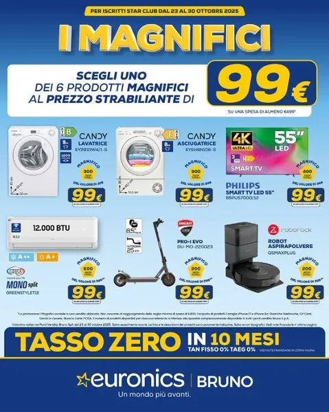 Volantino Euronics Bruno I Magnifici dal 23 al 30/10/2025