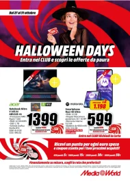 Volantino MediaWorld Halloween Days dal 27 al 31/10/2025