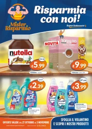 Volantino Mister Risparmio Risparmia con Noi dal 27/10/2025