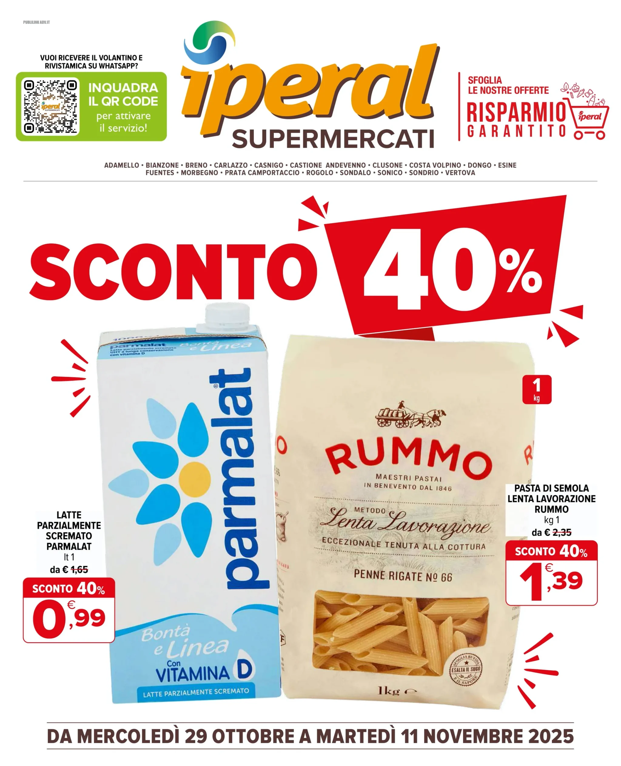 Volantino Iperal Sconti 40% dal 29/10 all’1/11/2025