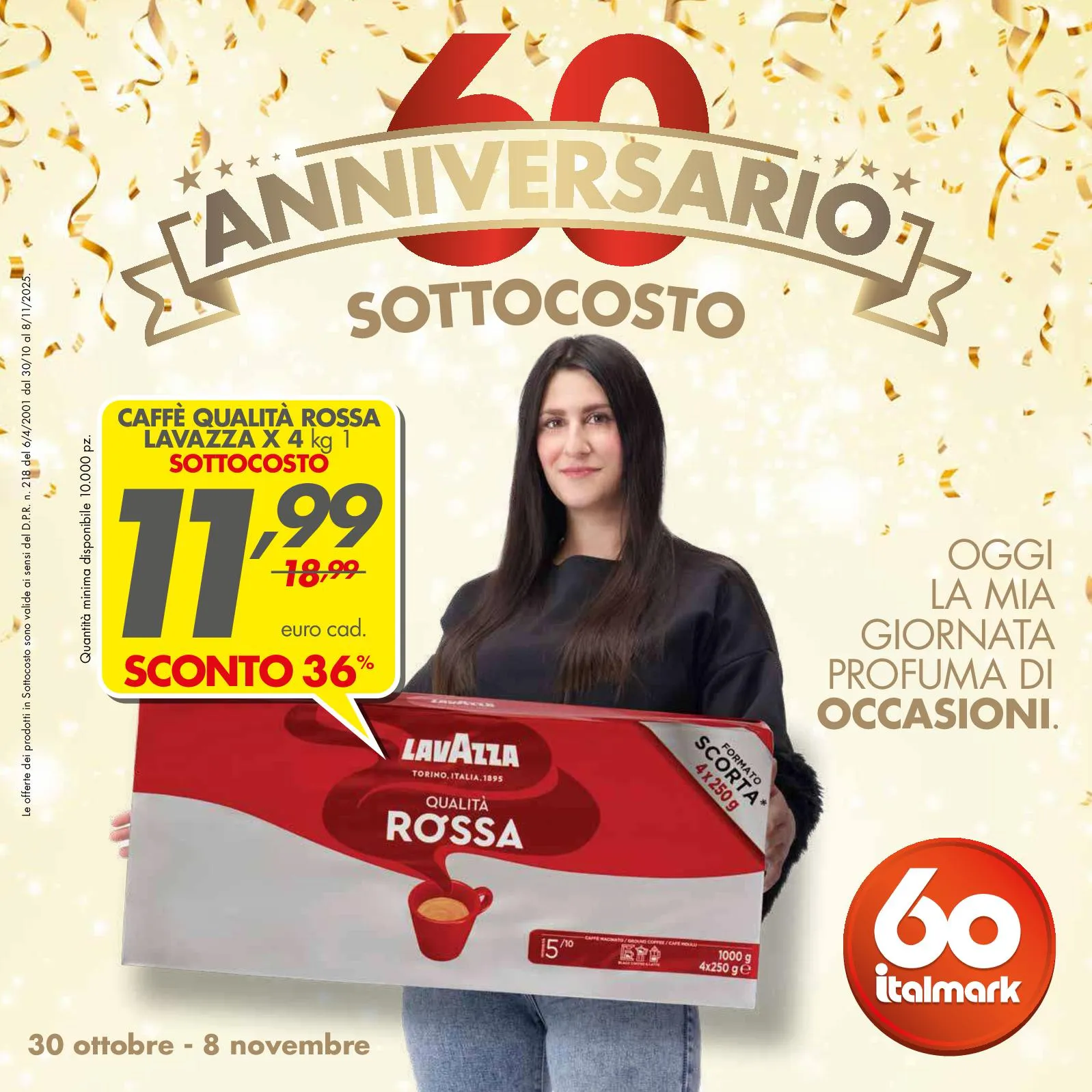Volantino Italmark Anniversario Sottocosto dal 30/10 all’8/11/2025