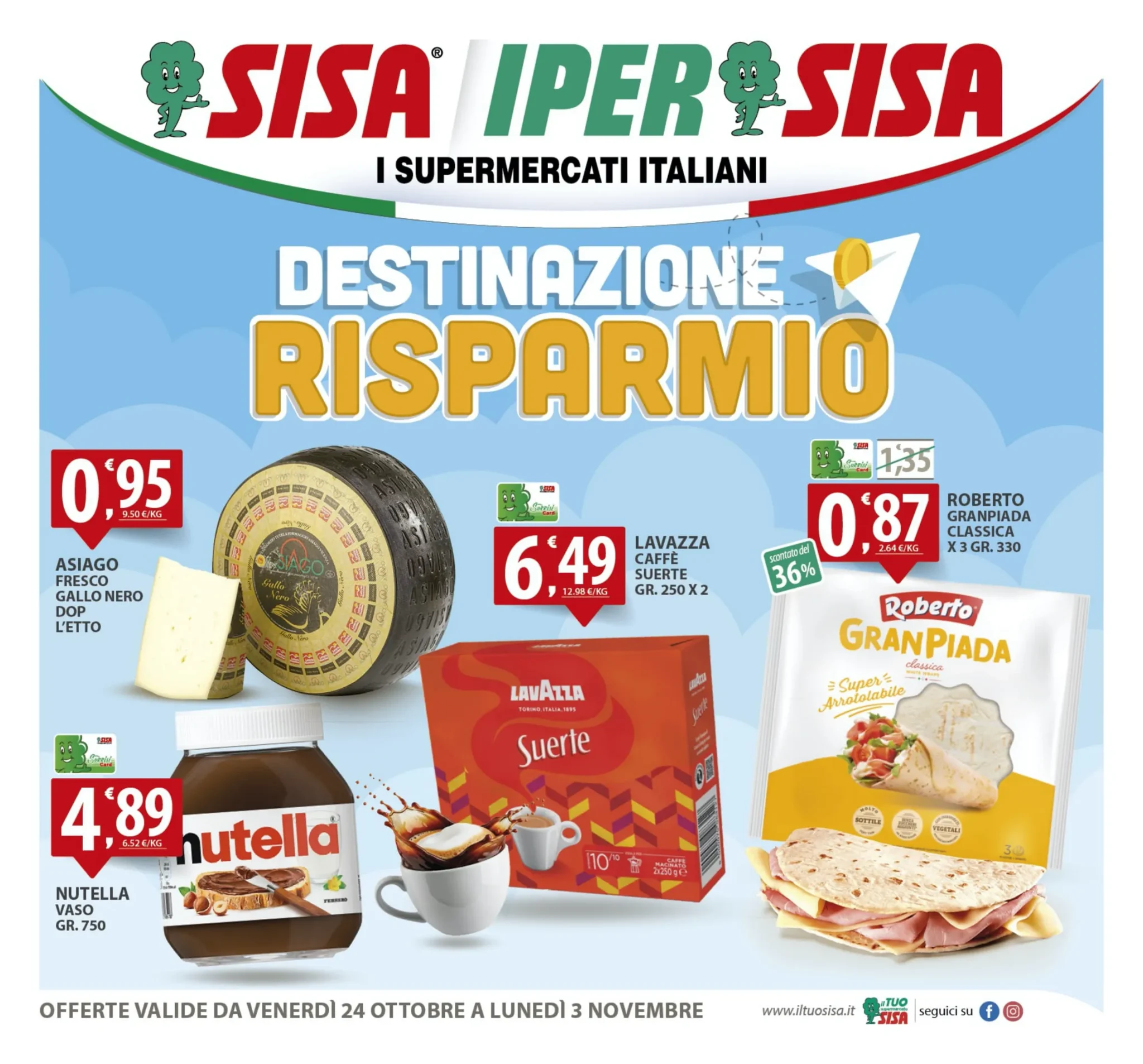 Volantino Sisa/IperSisa Destinazione Risparmio fino al 3/11/2025