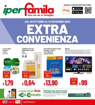 Volantino IperFamila Extra Convenienza dal 30/10 al 12/11/2025