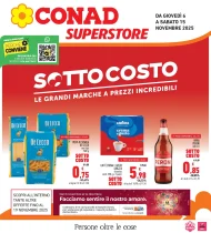 Volantino Conad Superstore Sottocosto dal 6 al 15/11/2025