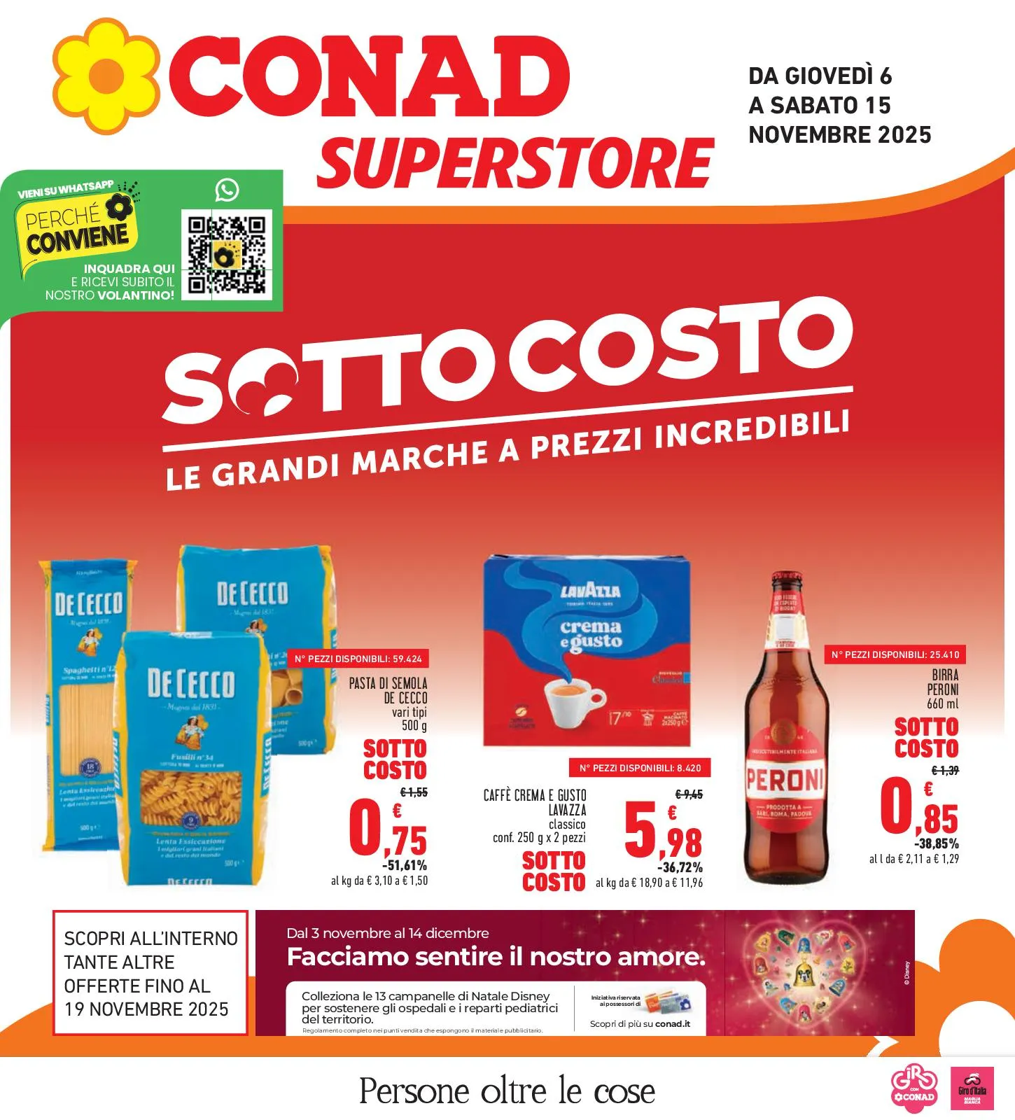 Volantino Conad Superstore Sottocosto dal 6 al 15/11/2025