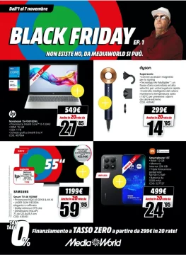 Volantino MediaWorld Black Friday Ep 1 dal 1 al 7/11/2025