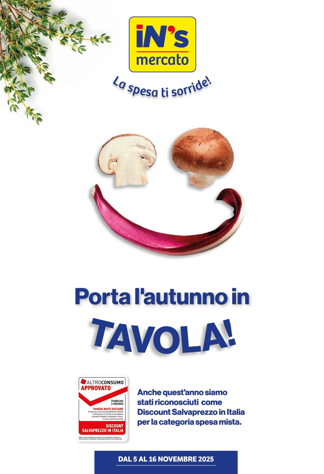 Volantino In’s Mercato Porta l’Autunno in Tavola dal 5 al 16/11/2025