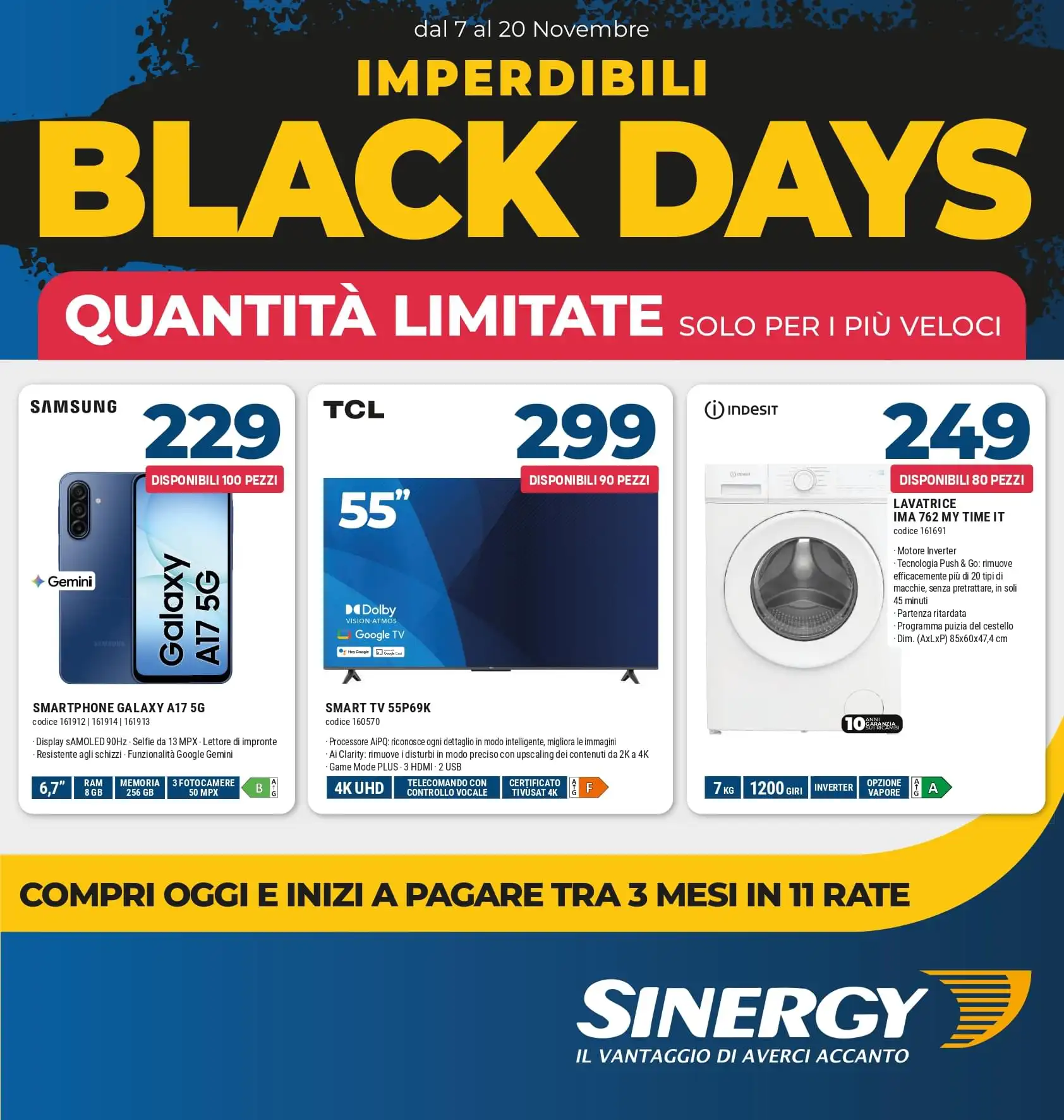 Volantino Sinergy Imperdibili Black Days dal 7 al 20/11/2025