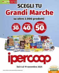 Volantino Ipercoop Scegli Tu Grandi Marche dal 6 al 19/11/2025