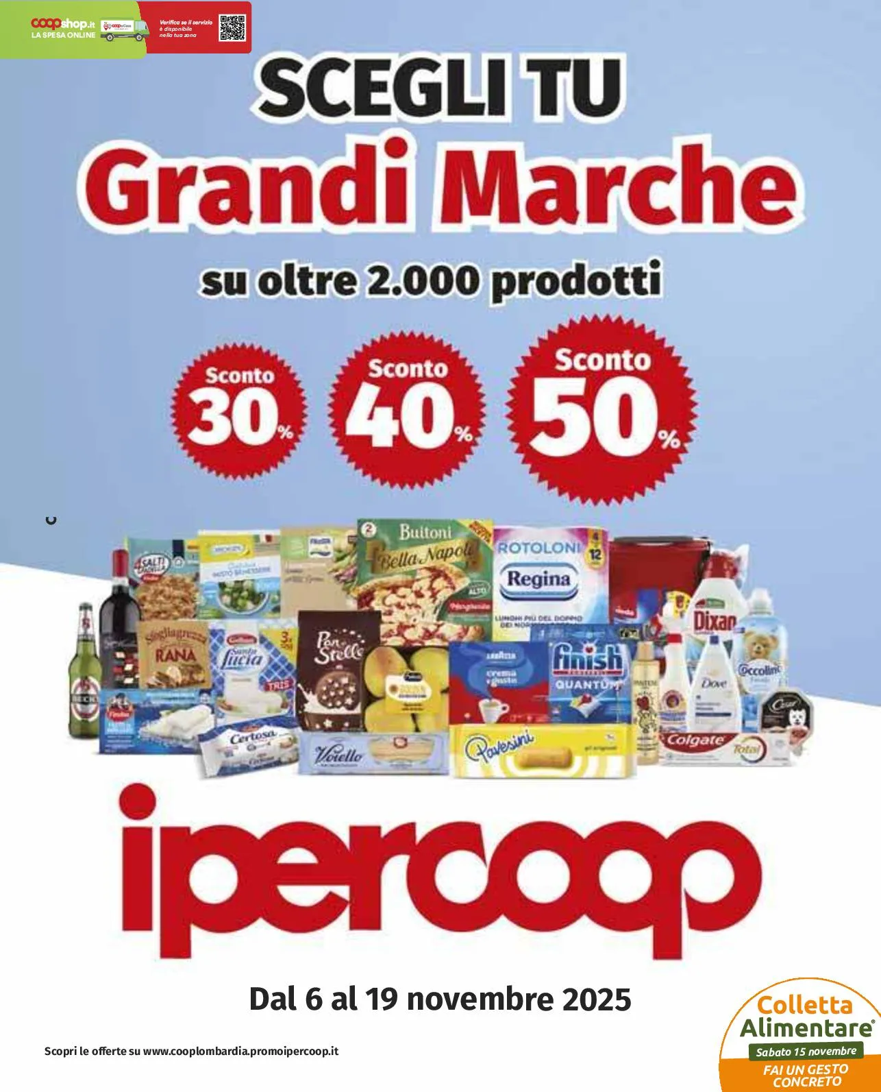 Volantino Ipercoop Scegli Tu Grandi Marche dal 6 al 19/11/2025