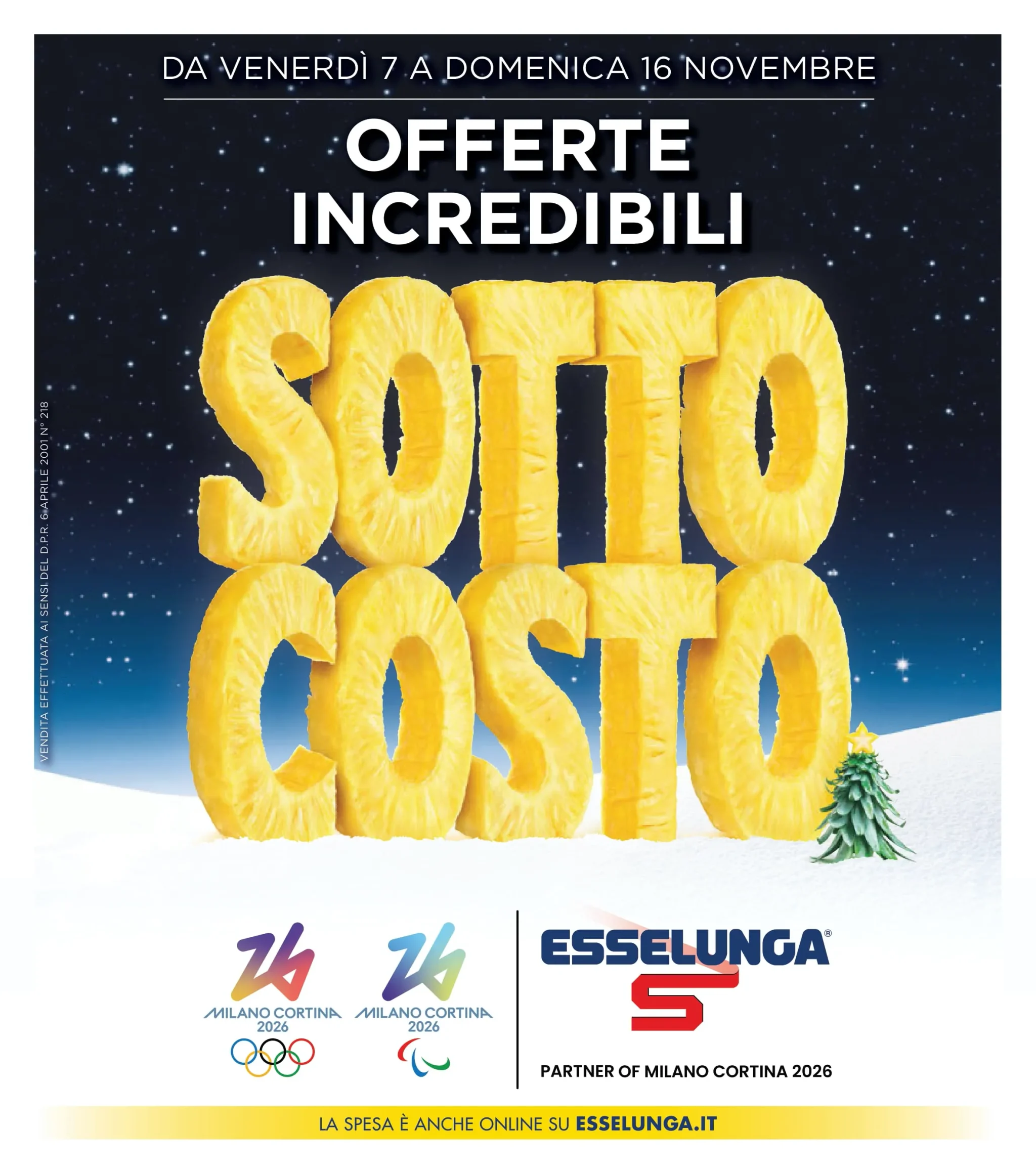 Volantino Esselunga Offerte Sottocosto dal 7 al 16/11/2025