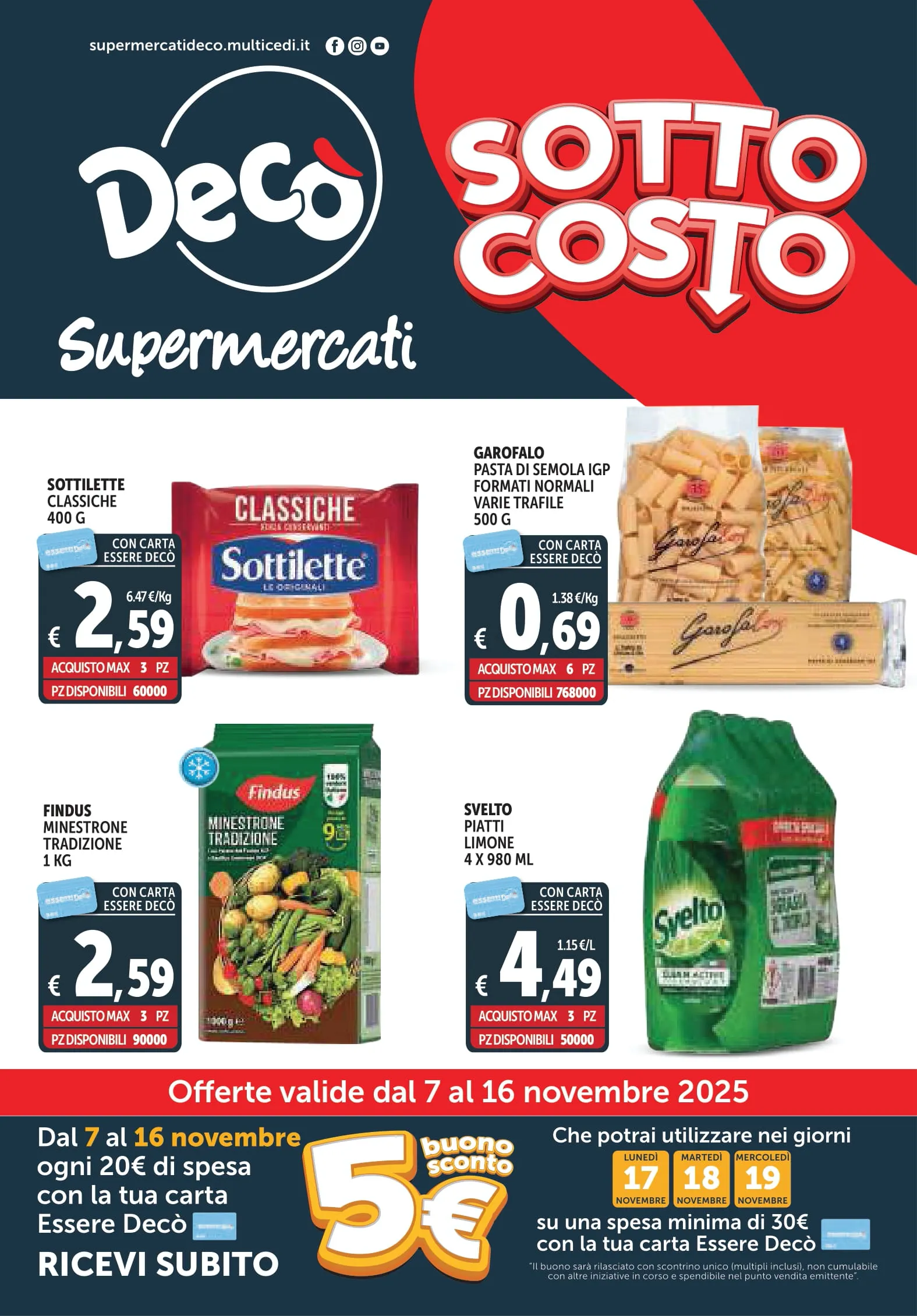 Volantino Decò Sottocosto dal 7 al 16/11/2025
