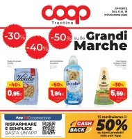 Volantino Coop Trentino Scontto 30% 40% 50% dal 6 al 19/11/2025