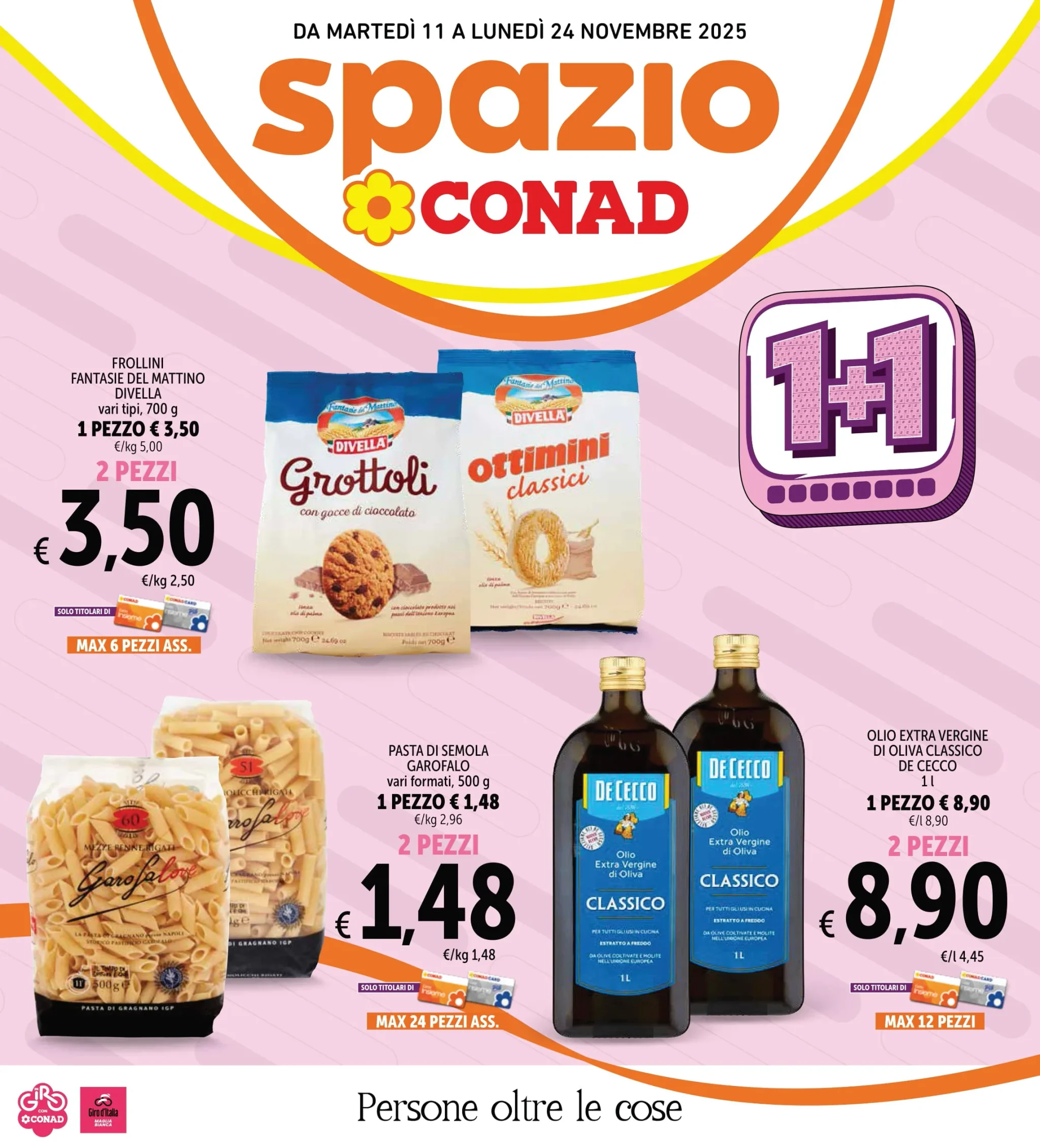 Volantino Spazio Conad 1+1 Gratis fino al 24 dall’11/11/2025