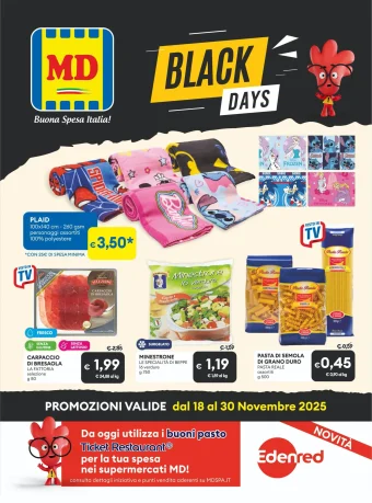 Volantino MD Black Days fino al 30 dal 18/11/2025