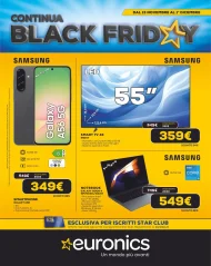 Volantino Euronics Continua Black Friday dal 13/11 al 1/12/2025 Volantino Euronics Continua Black Friday dal 13/11 al 1/12/2025
