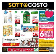 Volantino Eurospar Sottocosto dal 17 al 26/11/2025 Volantino Eurospar Sottocosto dal 17 al 26/11/2025