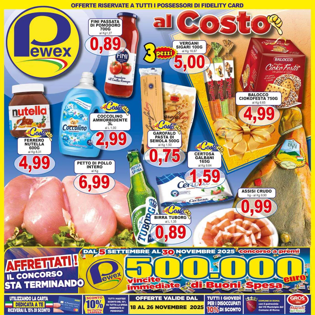 Volantino Pewex Al Costo valido dal 18 al 26/11/2025