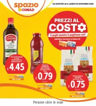 Volantino Spazio Conad Prezzi al Costo dal 18 al 24/11/2025