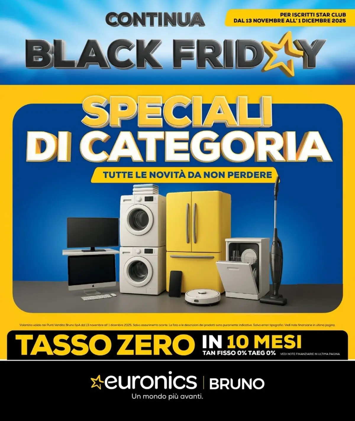 Volantino Euronics Bruno Black Friday dal 13/11 al 1/12/2025