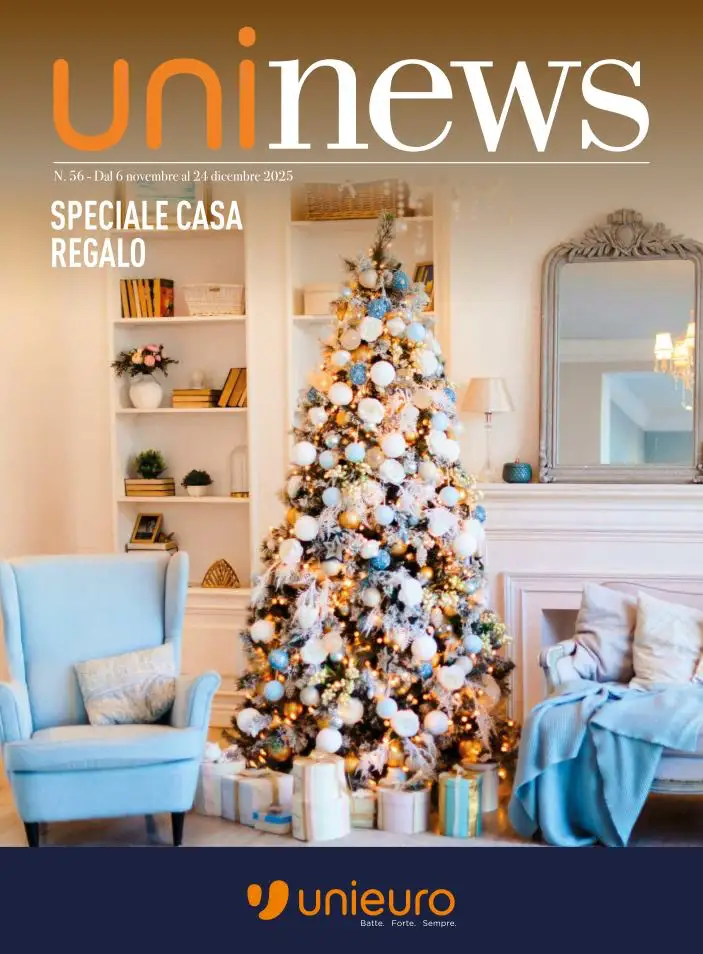 Volantino Unieuro Speciale Casa Regalo dal 6/11 al 24/12/2025