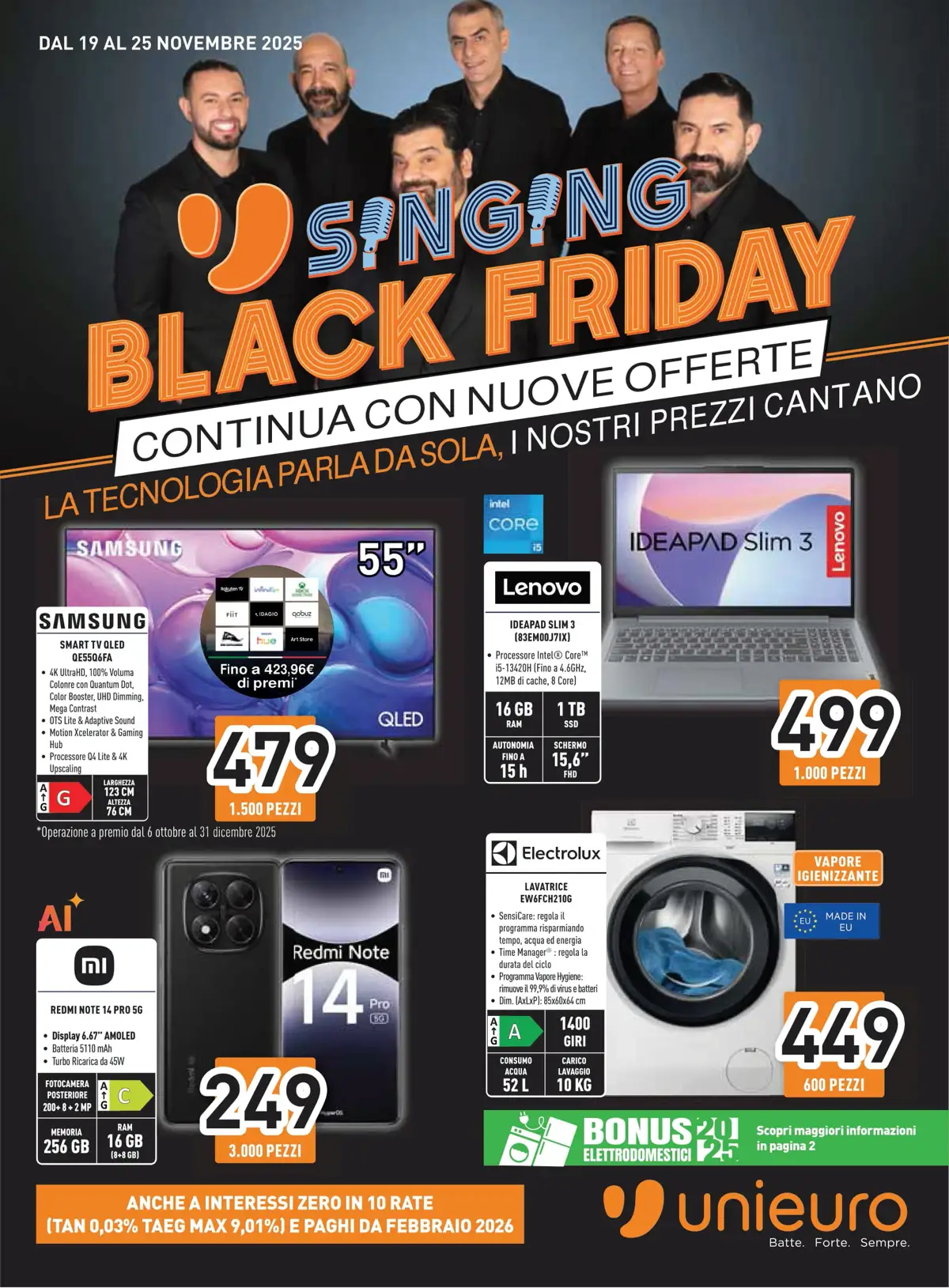 Volantino Unieuro Black Friday Continua dal 19 al 25/11/2025