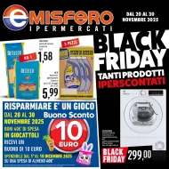 Volantino Emisfero Black Friday dal 20 al 30/11/2025