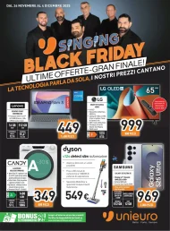 Volantino Unieuro Black Friday Gran Finale dal 26/11 al 4/12/2025
