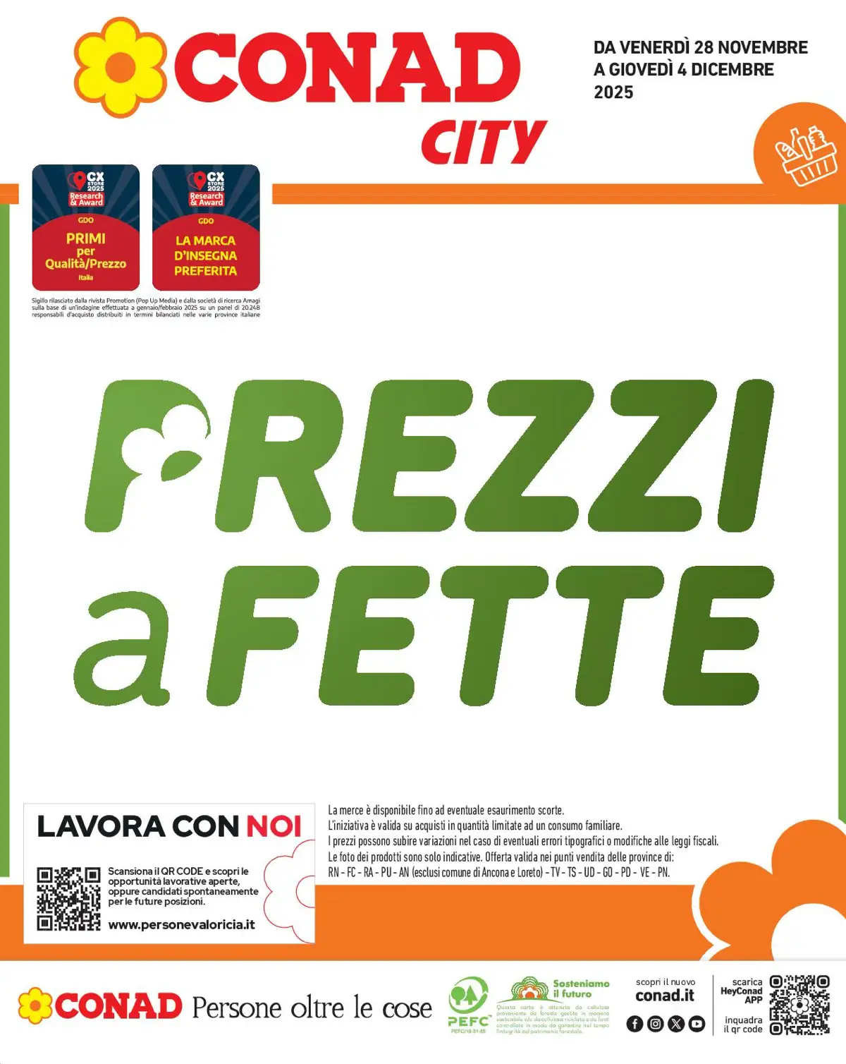 Volantino Conad City Prezzi a Fette dal 28/11 al 4/12/2025