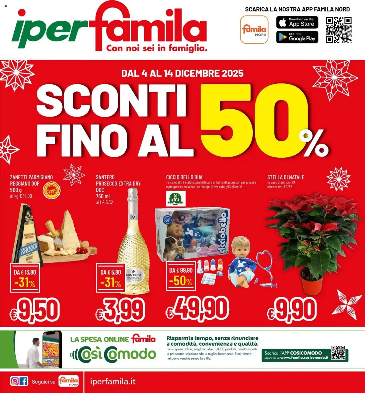Volantino IperFamila Sconti fino al 50% dal 4 al 14/12/2025