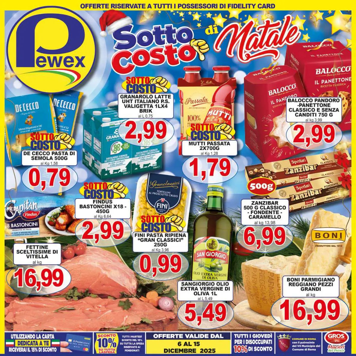 Volantino Pewex Sottocosto di Natale dal 6 al 15/12/2025
