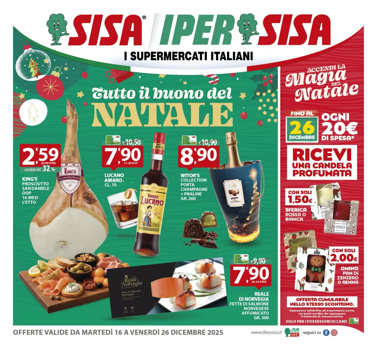 Volantino Sisa/IperSisa Il Buono del Natale dal 16 al 26/12/2025