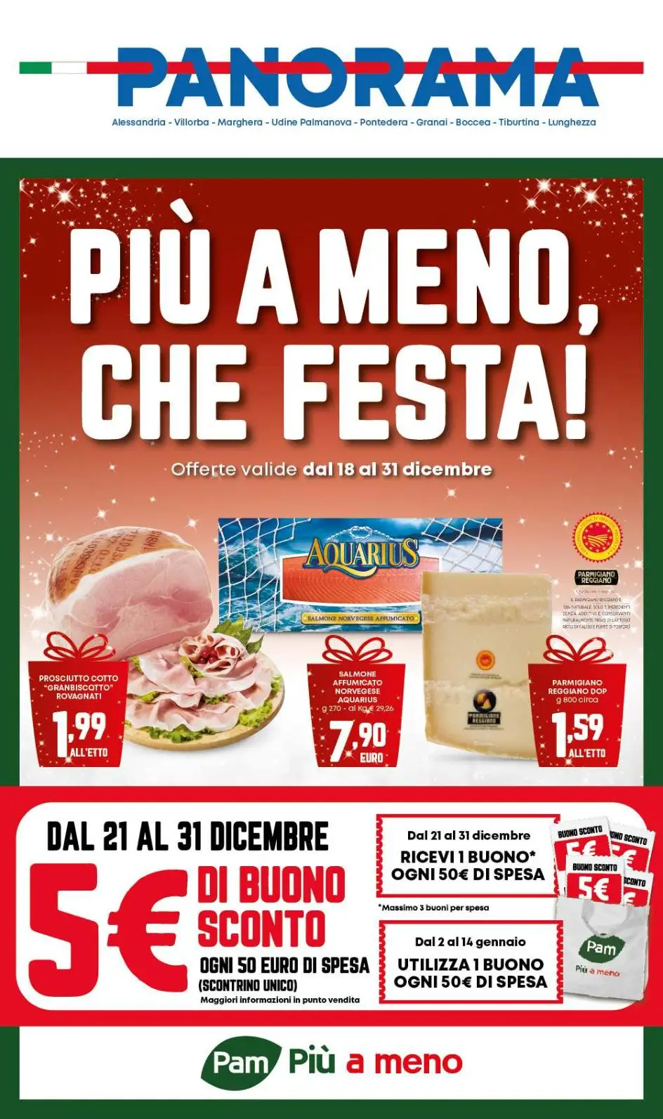 Volantino Panorama Più a Meno che Festa dal 18 al 31/12/2025