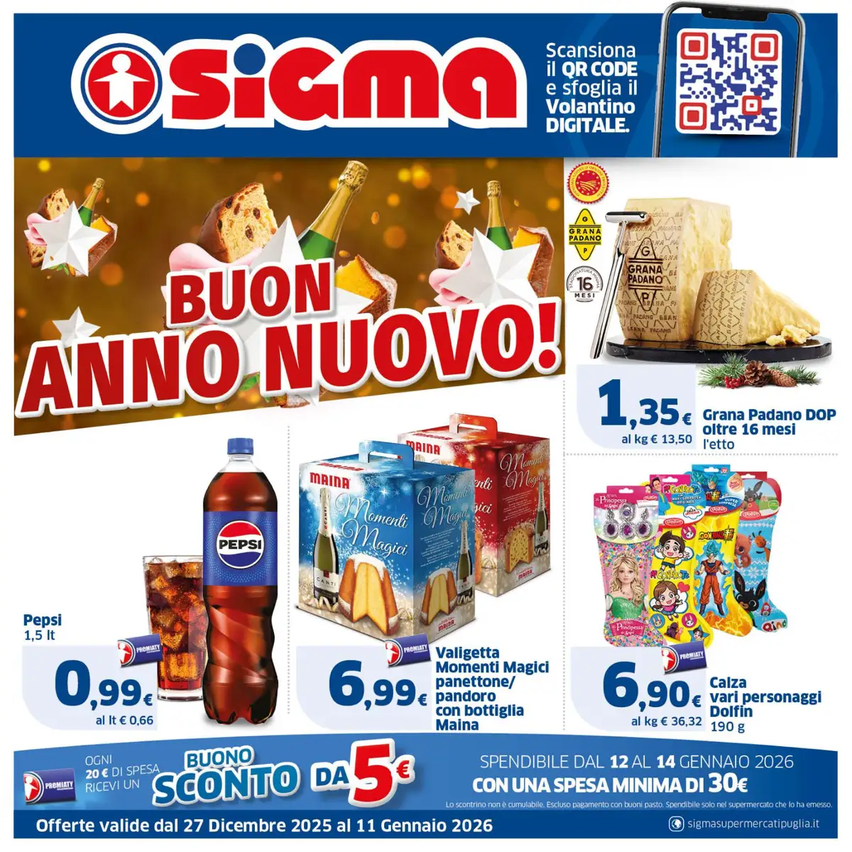 Volantino Sigma Buon Anno Nuovo dal 27/12/2025 all’11/12/2026