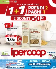 Volantino Ipercoop Prendi 2 Paghi 1 dal 2 al 14/01/2026