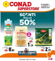Volantino Conad Superstore Sconti fino al 50% dal 2 all’11/01/2026