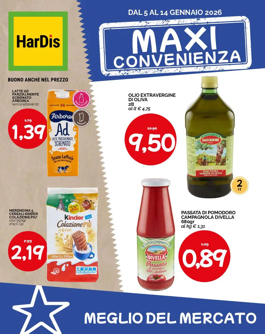 Volantino HarDis Maxi Convenienza dal 5 al 14/01/2026