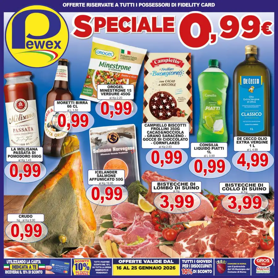 Volantino Pewex Speciale a 0.99€ dal 16 al 25/01/2026