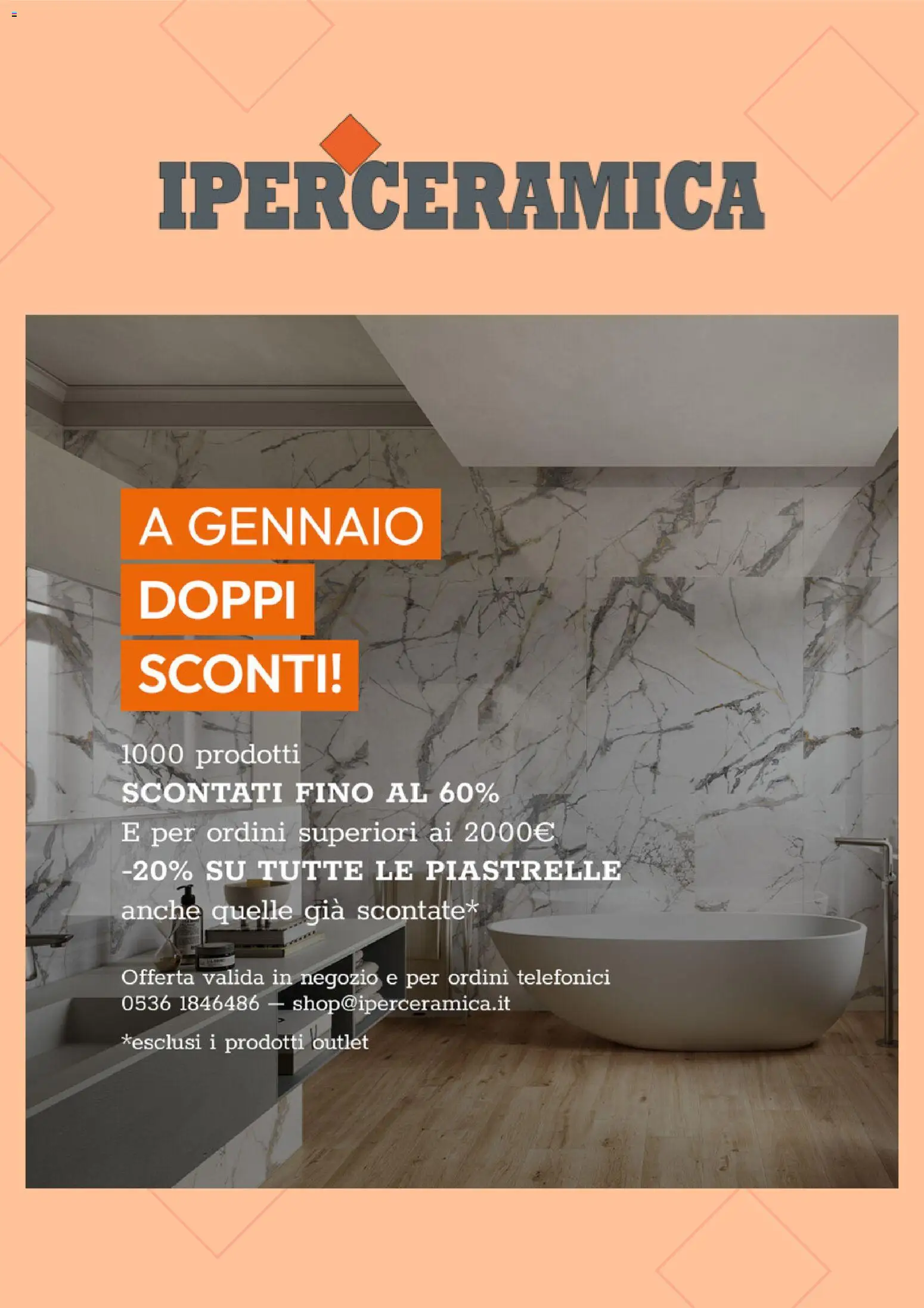 Volantino Iperceramica Doppi Sconti dal 1 al 31/01/2026