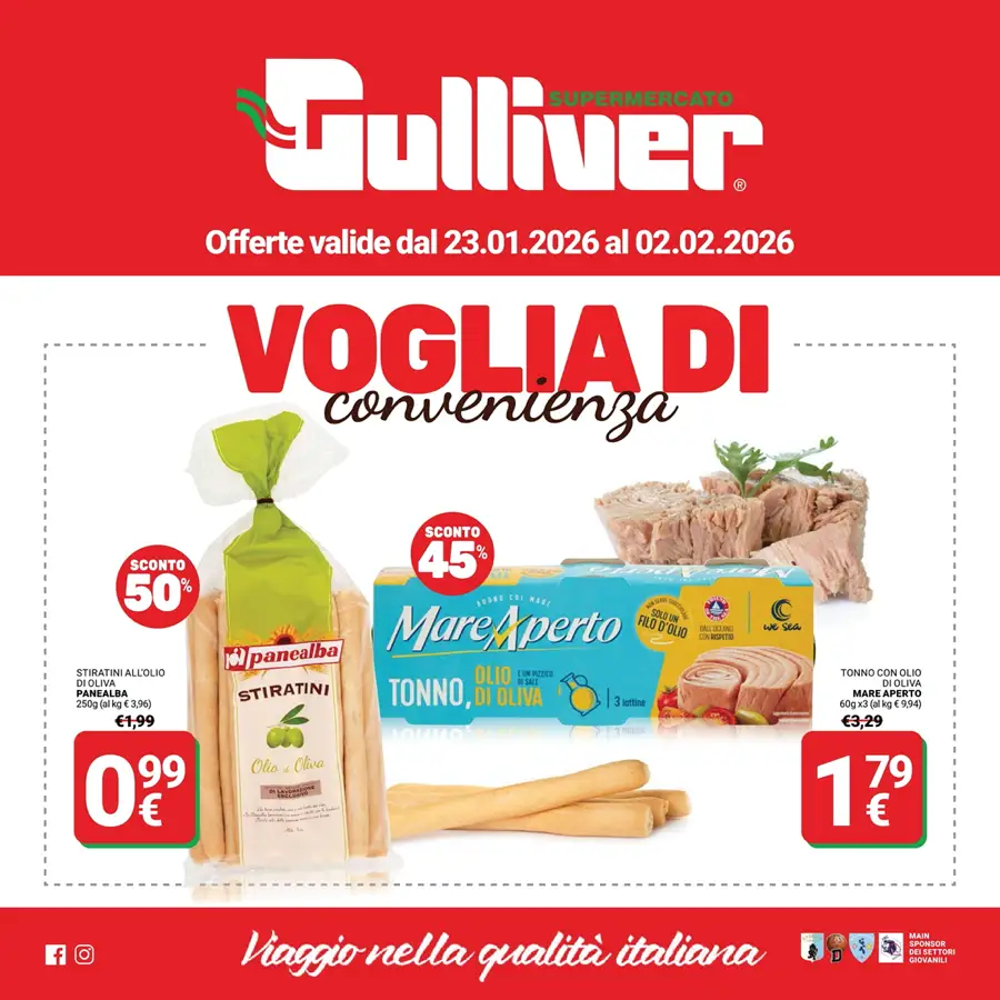 Volantino Gulliver Voglia di Convenienza dal 23/01 al 2/02/2026
