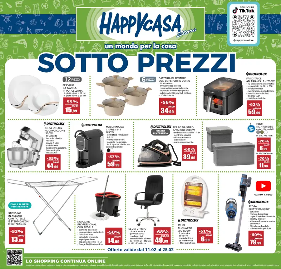 Volantino HappyCasa Sottoprezzi dall’11 al 25/02/2026