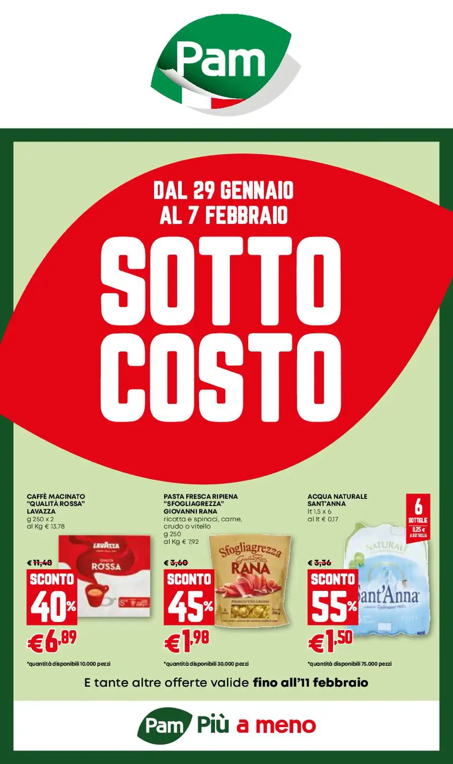 Volantino Pam Sottocosto dal 29/01 al 7/02/2026