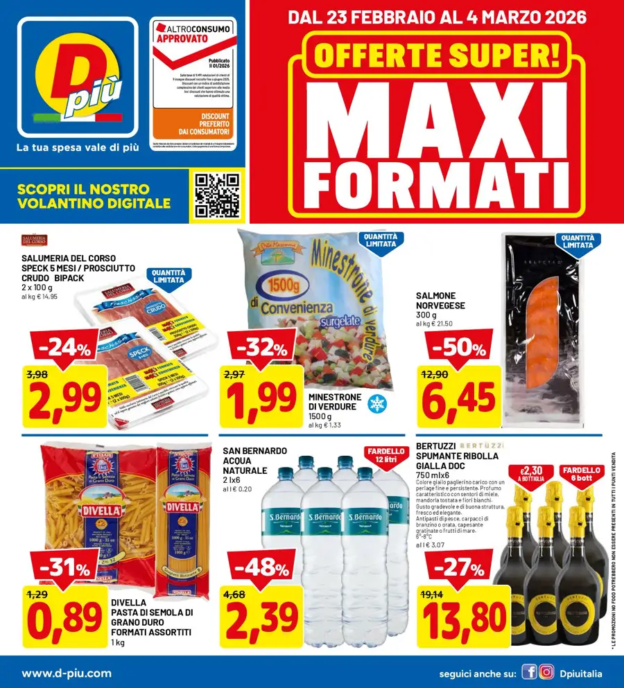 Volantino DPiù Maxi Formati dal 23/02 al 4/03/2026