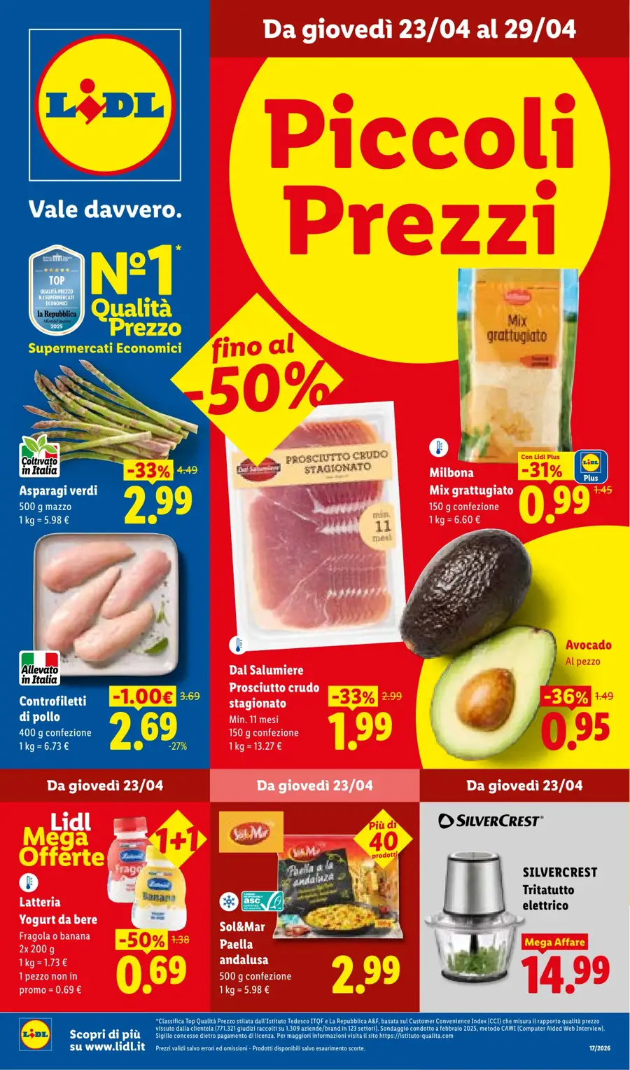 Volantino Lidl Piccoli Prezzi fino al 29 dal 23/04/2026